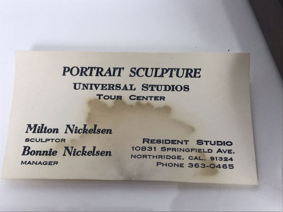 Original Signed Portrait Sculpture By Milton Nickelsen Of Actress Carole Mathews 8W X 16H [Photo 16]