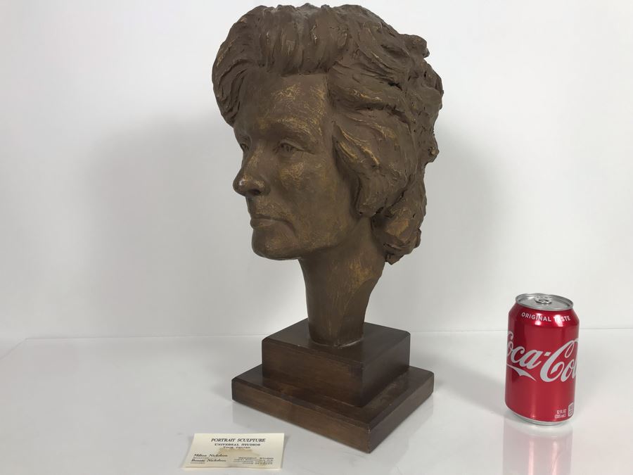 Original Signed Portrait Sculpture By Milton Nickelsen Of Actress Carole Mathews 8W X 16H [Photo 2]