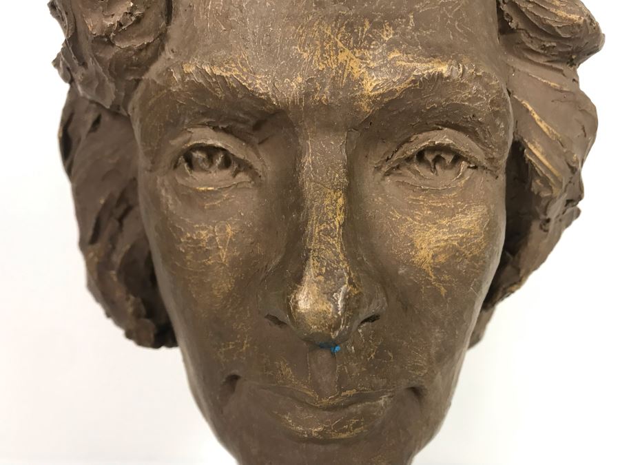 Original Signed Portrait Sculpture By Milton Nickelsen Of Actress Carole Mathews 8W X 16H [Photo 14]