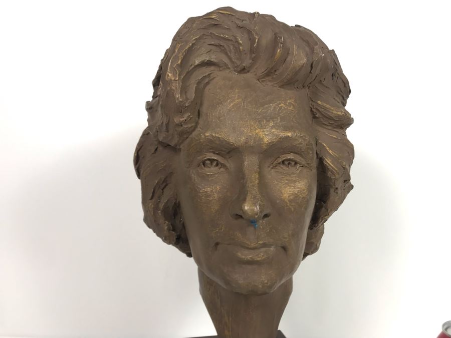 Original Signed Portrait Sculpture By Milton Nickelsen Of Actress Carole Mathews 8W X 16H [Photo 13]