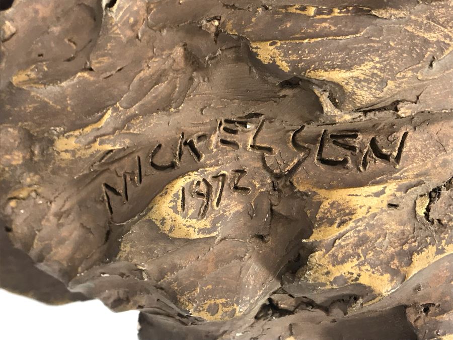 Original Signed Portrait Sculpture By Milton Nickelsen Of Actress Carole Mathews 8W X 16H [Photo 10]