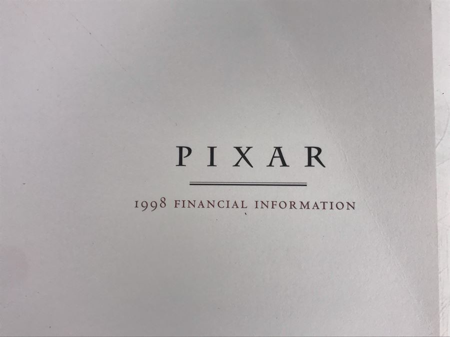 Vintage 1998 PIXAR 1998 Financial Information [Photo 2]