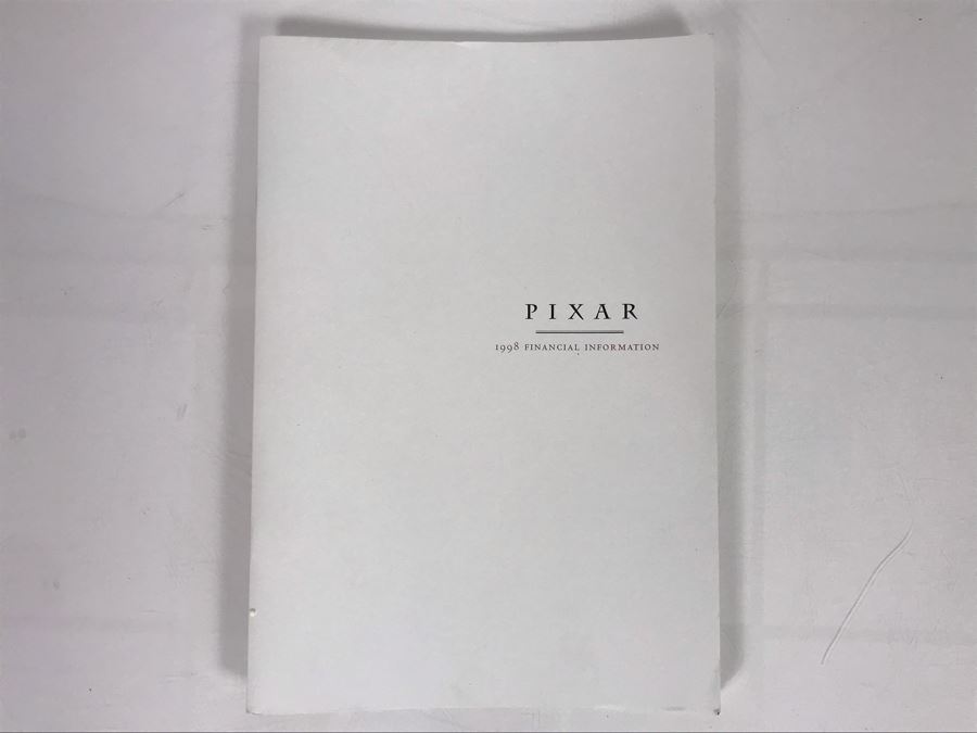 Vintage 1998 PIXAR 1998 Financial Information [Photo 1]
