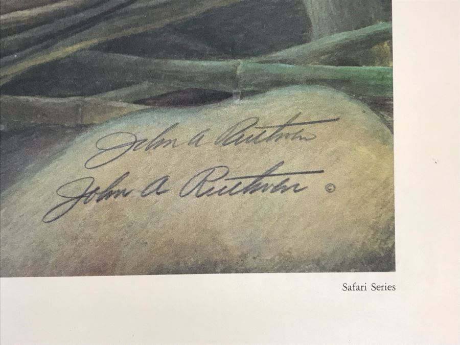 John A. Ruthven (1924-2020) Hand Signed Limited Edition Giant Pandas Print By Wildlife Internationale, Inc 1972 Framed 24 X 32 [Photo 7]