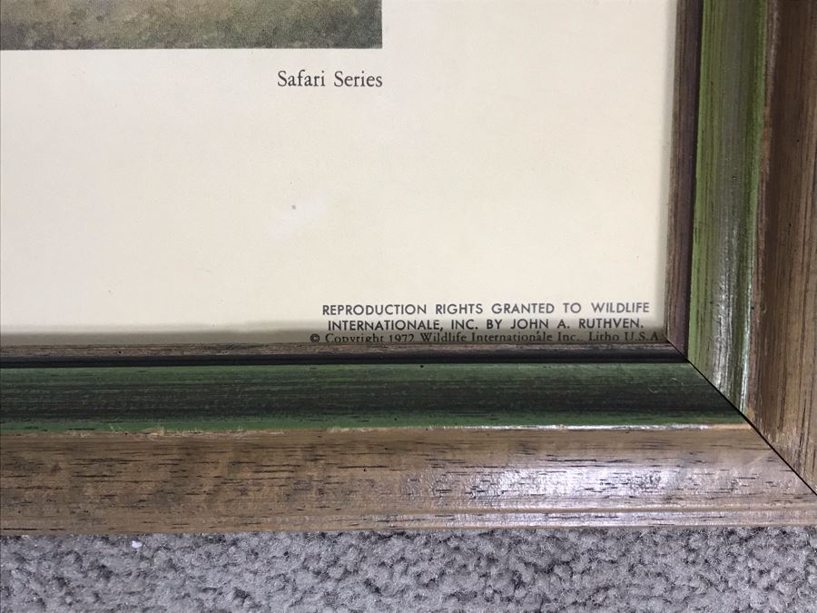 John A. Ruthven (1924-2020) Hand Signed Limited Edition Giant Pandas Print By Wildlife Internationale, Inc 1972 Framed 24 X 32 [Photo 8]