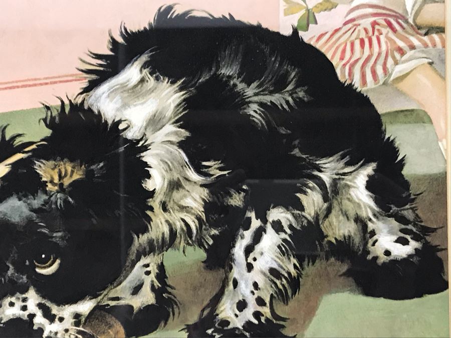 Albert Staehle (1899-1974) Hand Signed Print (One Of America's Most Popular Illustrators From 1930s-1960s When He Did Many Saturday Evening Post Covers) Framed Signed Albert Staehle And Butch 10 X 12 [Photo 5]