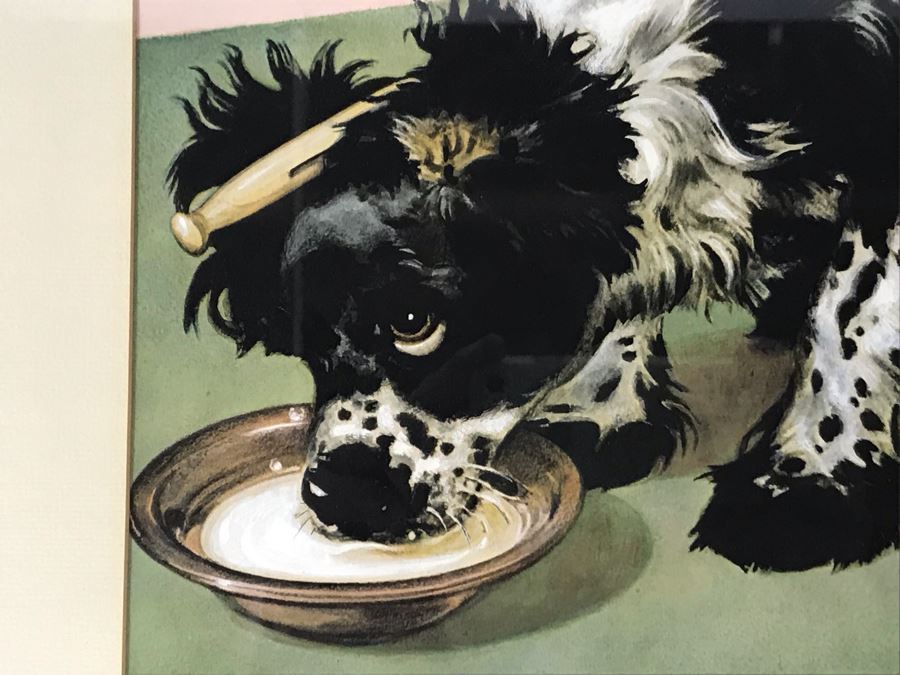 Albert Staehle (1899-1974) Hand Signed Print (One Of America's Most Popular Illustrators From 1930s-1960s When He Did Many Saturday Evening Post Covers) Framed Signed Albert Staehle And Butch 10 X 12 [Photo 4]