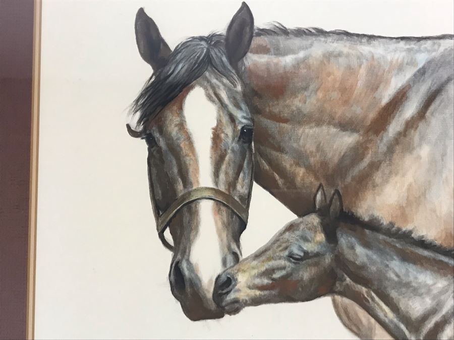 Merry 'Kelly' Stevens (1937-1996) Hand Signed Limited Edition Horse Print Framed 15 X 11 [Photo 3]