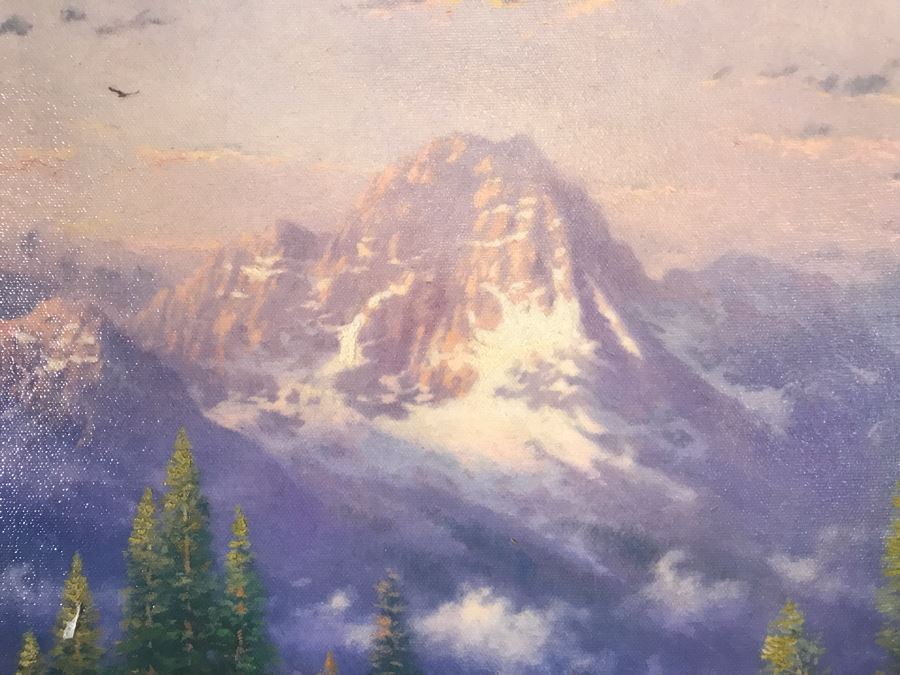 Thomas Kinkade Hand Signed Print Titled 'The End Of A Perfect Day II' Framed 29 X 23 [Photo 11]