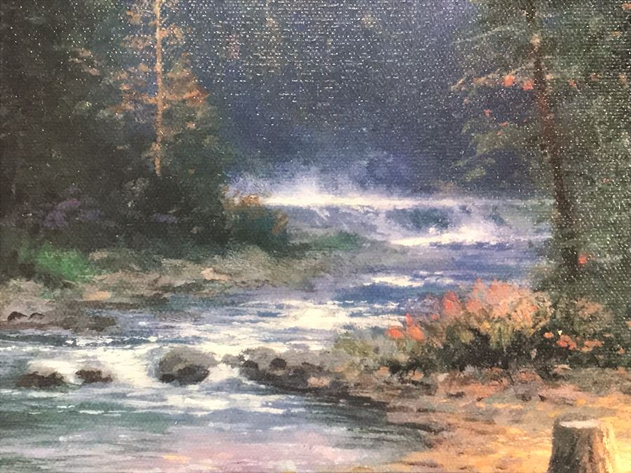 Thomas Kinkade Hand Signed Print Titled 'The End Of A Perfect Day II' Framed 29 X 23 [Photo 10]