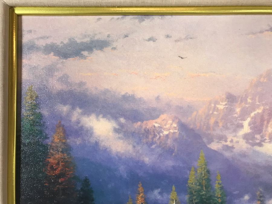 Thomas Kinkade Hand Signed Print Titled 'The End Of A Perfect Day II' Framed 29 X 23 [Photo 12]