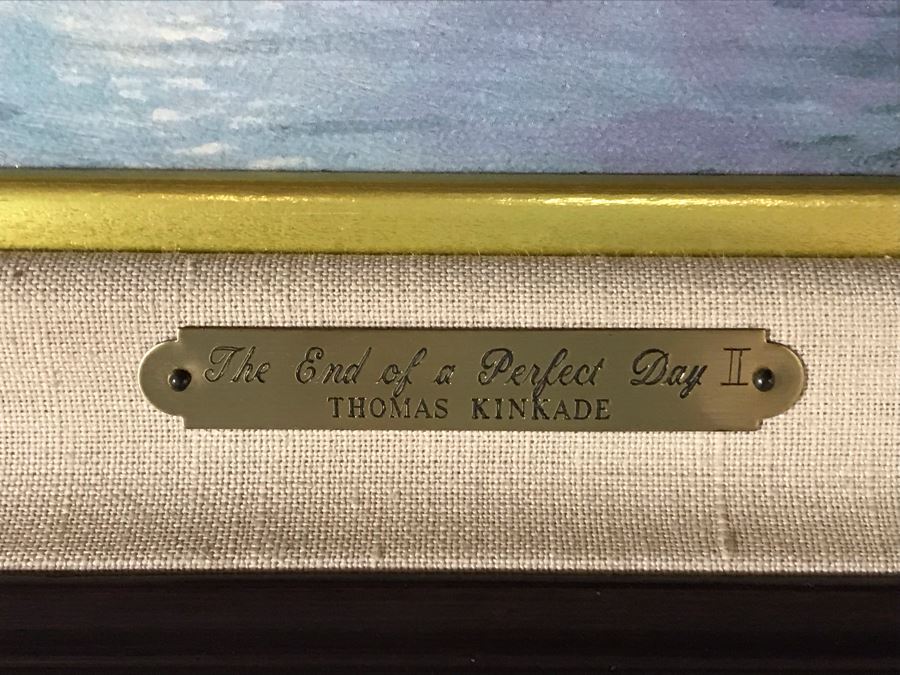 Thomas Kinkade Hand Signed Print Titled 'The End Of A Perfect Day II' Framed 29 X 23 [Photo 8]
