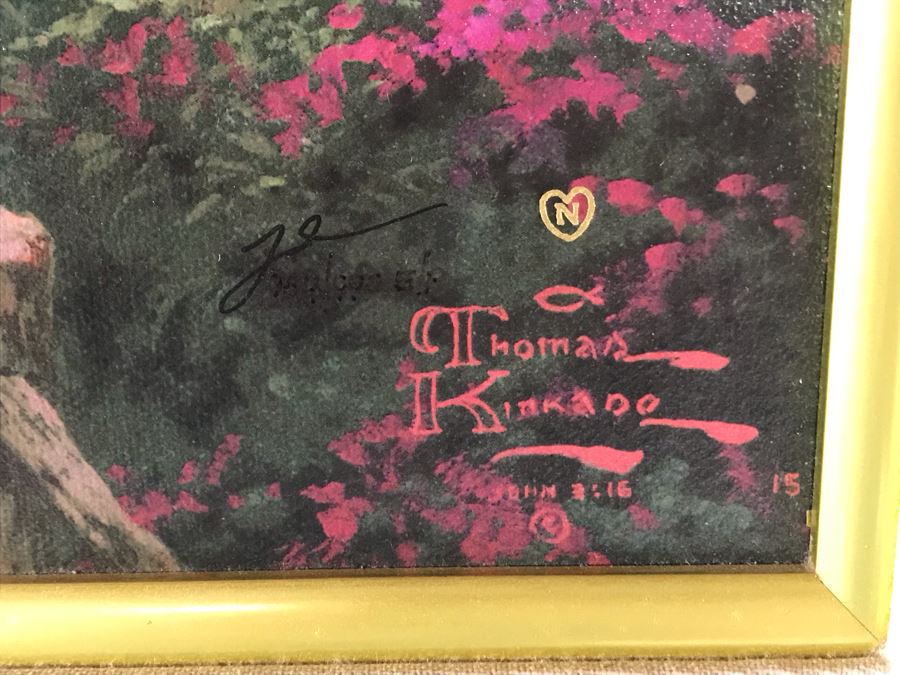 Thomas Kinkade Hand Signed Print Titled 'A New Day Dawning - Romance Of The Sea I' Framed 33 X 24 [Photo 12]