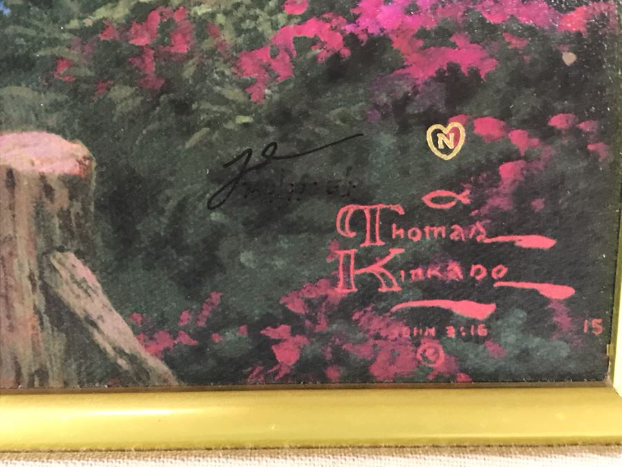 Thomas Kinkade Hand Signed Print Titled 'A New Day Dawning - Romance Of The Sea I' Framed 33 X 24 [Photo 11]