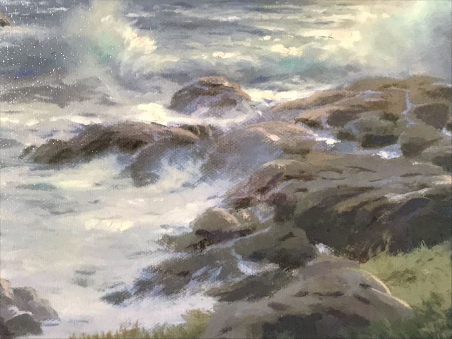 Thomas Kinkade Hand Signed Print Titled 'A New Day Dawning - Romance Of The Sea I' Framed 33 X 24 [Photo 15]