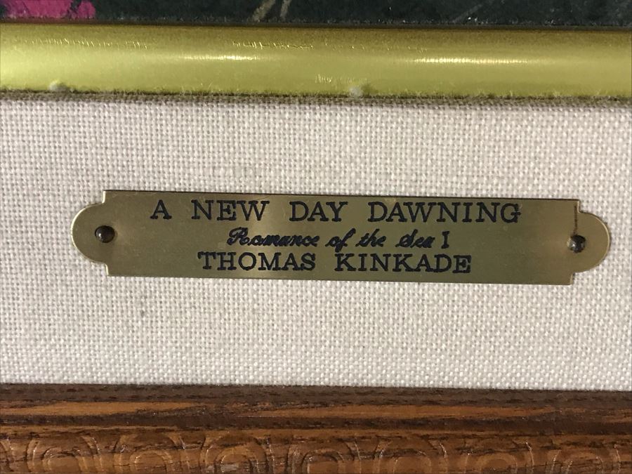 Thomas Kinkade Hand Signed Print Titled 'A New Day Dawning - Romance Of The Sea I' Framed 33 X 24 [Photo 14]