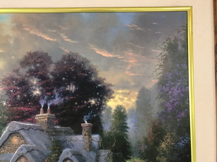 Thomas Kinkade Hand Signed Print Titled 'A New Day Dawning - Romance Of The Sea I' Framed 33 X 24 [Photo 10]