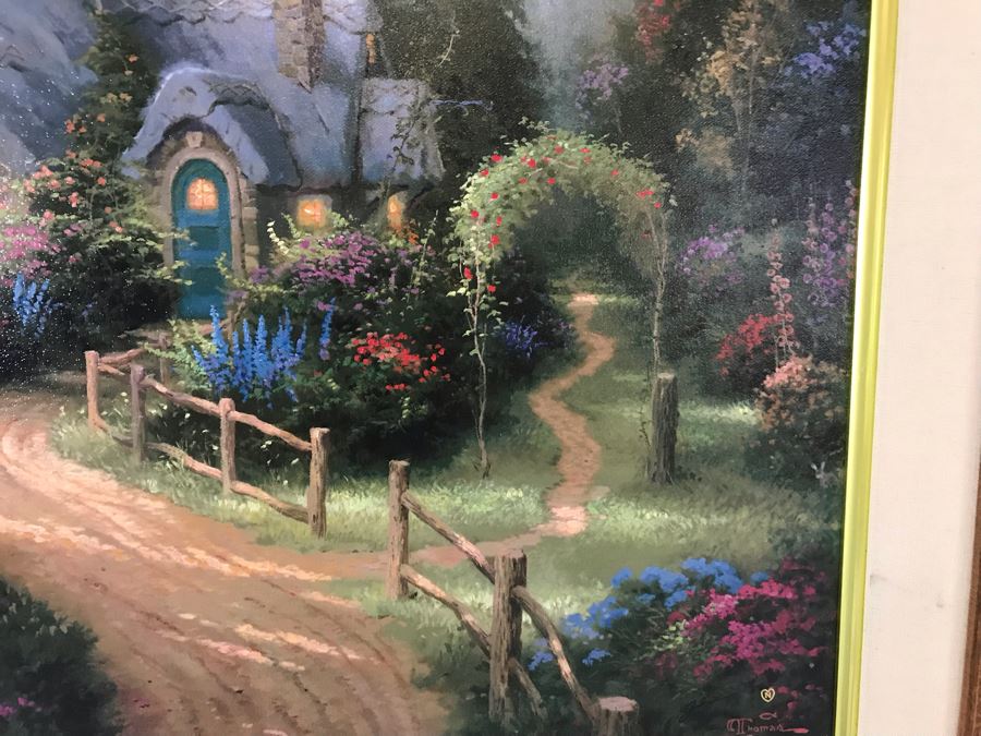 Thomas Kinkade Hand Signed Print Titled 'A New Day Dawning - Romance Of The Sea I' Framed 33 X 24 [Photo 9]