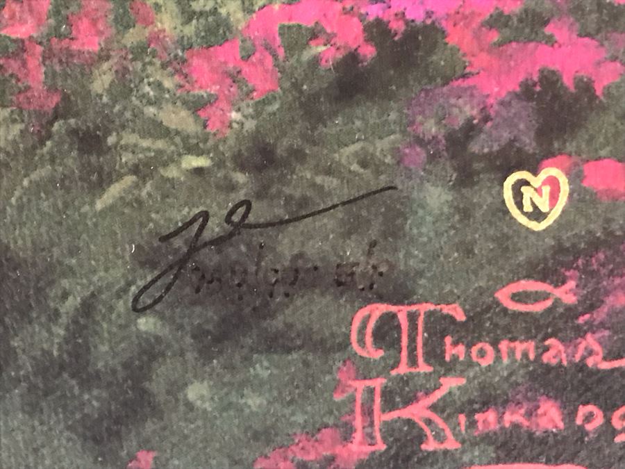 Thomas Kinkade Hand Signed Print Titled 'A New Day Dawning - Romance Of The Sea I' Framed 33 X 24 [Photo 13]