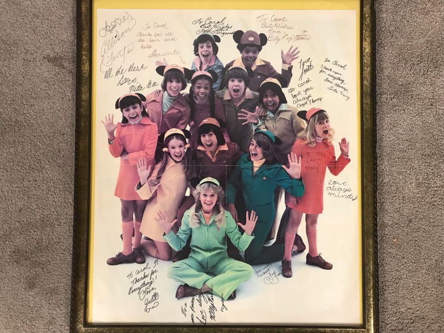 RARE - The New Mickey Mouse Club Hand Signed Poster By All Of The Actors In The TV Show Autographs Framed 19 X 23 [Photo 2]