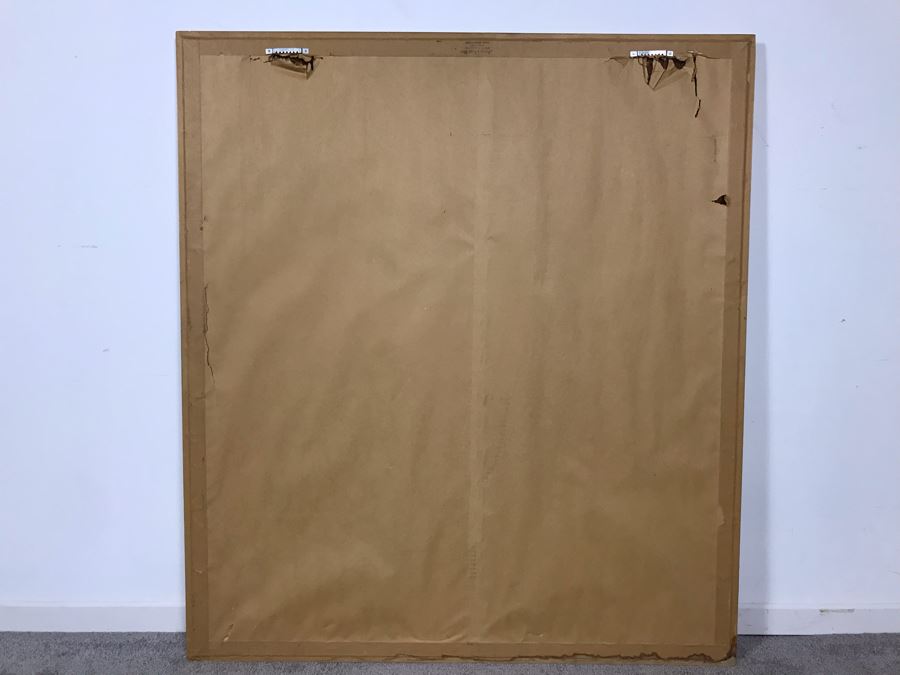 Evadne Baker (1937-1995) RARE Original Abstract Painting From Actress Evadne Baker (Played Sister Bernice In The Sound Of Music) Jackson Pollock Style Painting Framed 33 X 37 [Photo 13]