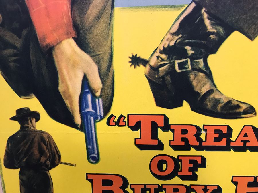 1955 Western Movie Poster 'Treasure Of Ruby Hills' Featuring Carole Mathews Allied Artists Picture 27 X 41 [Photo 4]