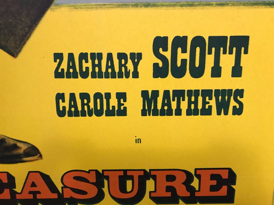 1955 Western Movie Poster 'Treasure Of Ruby Hills' Featuring Carole Mathews Allied Artists Picture 27 X 41 [Photo 6]