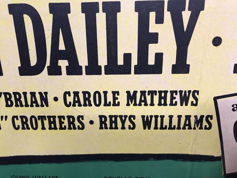 1953 Movie Poster 'Meet Me At The Fair' Featuring Carole Mathews And Scatman Crothers Universal International 27 X 41 [Photo 10]