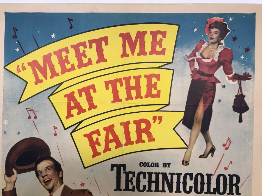 1953 Movie Poster 'Meet Me At The Fair' Featuring Carole Mathews And Scatman Crothers Universal International 27 X 41 [Photo 2]
