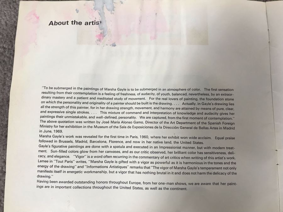 Large Original Marsha Gayle Oil Painting Portrait Of Actress Carole Mathews In Frame 40' X 60' [Photo 21]