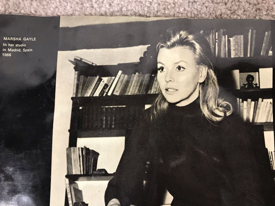 Large Original Marsha Gayle Oil Painting Portrait Of Actress Carole Mathews In Frame 40' X 60' [Photo 33]