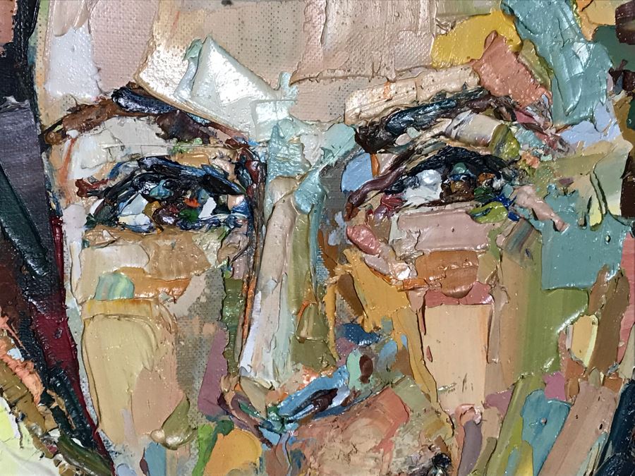 Large Original Marsha Gayle Oil Painting Portrait Of Actress Carole Mathews In Frame 40' X 60' [Photo 13]