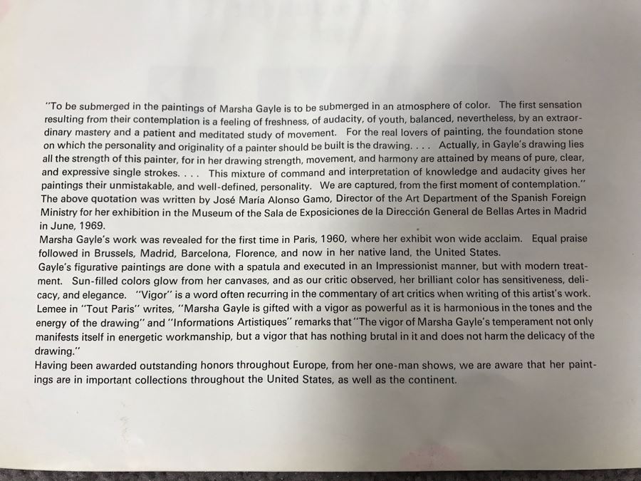 Large Original Marsha Gayle Oil Painting Portrait Of Actress Carole Mathews In Frame 40' X 60' [Photo 22]