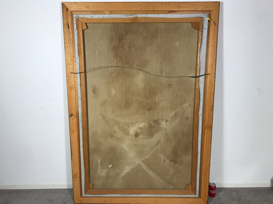 Large Original Marsha Gayle Oil Painting Portrait Of Actress Carole Mathews In Frame 40' X 60' [Photo 15]