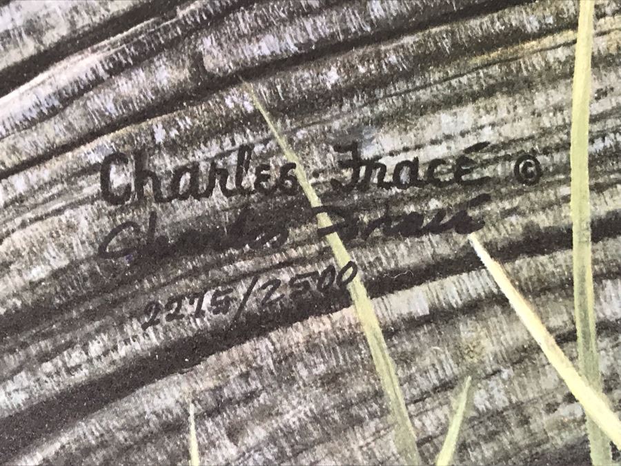 Charles Fracé (1926-2005) Hand Signed Limited Edition Print Titled 'Double Trouble' Of Lynx Pair 27 X 23 [Photo 6]