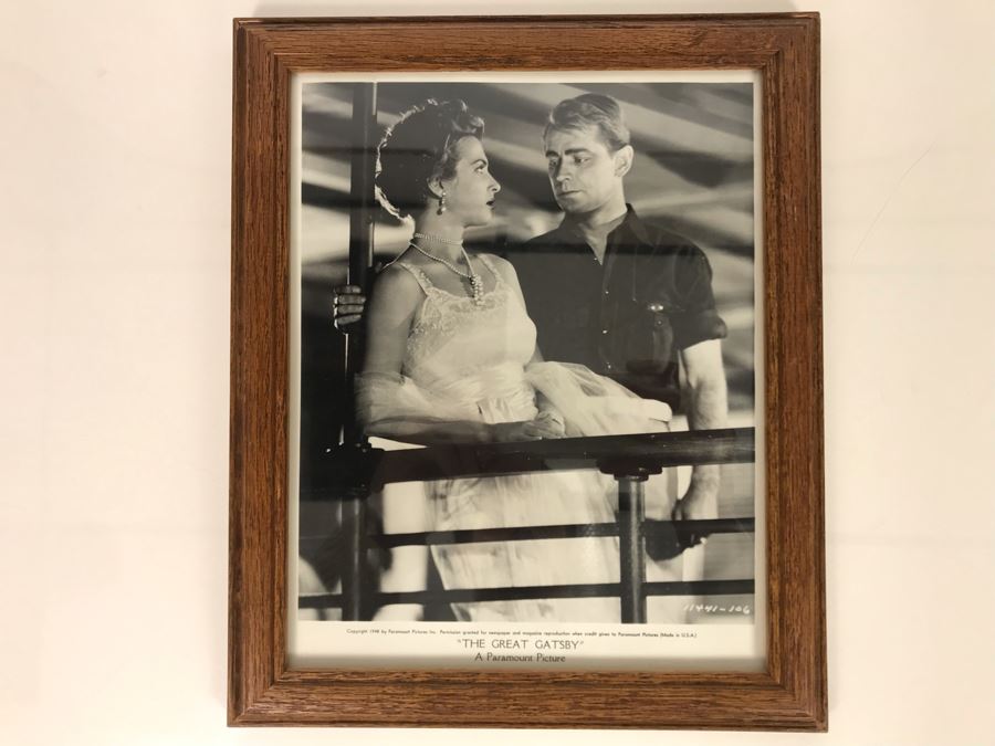 1949 Framed B&W Photograph From Movie Scene 'The Great Gatsby' A Paramount Picture Featuring Actress Carole Mathews 9.5 X 11.5 [Photo 2]