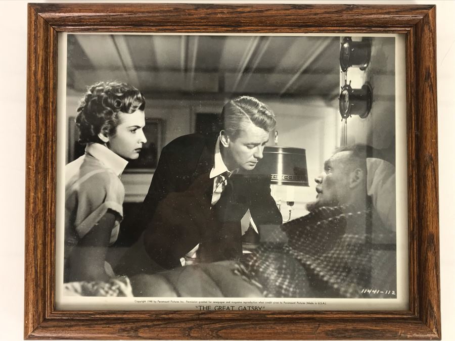 1949 Framed B&W Photograph From Movie Scene 'The Great Gatsby' A Paramount Picture Featuring Actress Carole Mathews 9.5 X 11.5 [Photo 1]