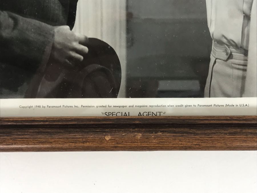 1948 Framed B&W Photograph From Movie Scene 'Special Agent' Paramount Pictures Featuring Actress Carole Mathews 9.5 X 11.5 [Photo 4]
