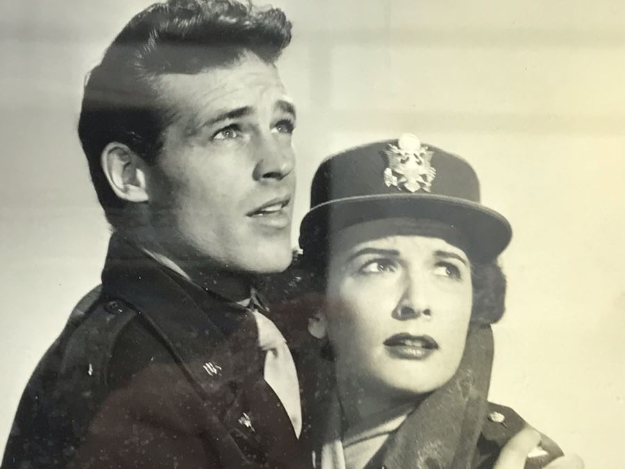 Framed B&W Photograph From Movie Scene Featuring Actress Carole Mathews 9.5 X 11.5 [Photo 2]