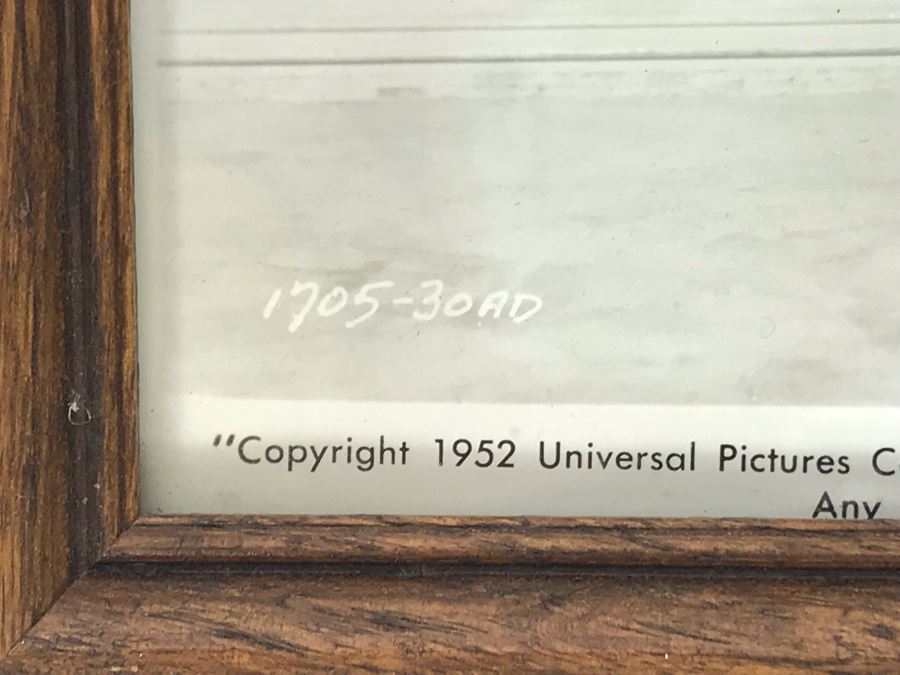 1952 Framed B&W Photograph From Universal Pictures Movie Featuring Actress Carole Mathews 9.5 X 11.5 [Photo 4]