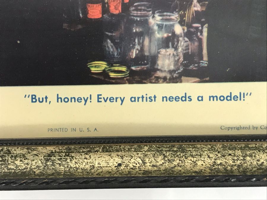 Strange Affair 1944 Movie Poster Lobby Card 'But, Honey! Every Artist Needs A Model!' Featuring Actress Carole Mathews Columbia Pictures Framed 15 X 12 [Photo 7]