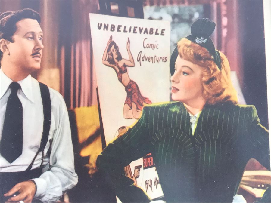 Strange Affair 1944 Movie Poster Lobby Card 'But, Honey! Every Artist Needs A Model!' Featuring Actress Carole Mathews Columbia Pictures Framed 15 X 12 [Photo 4]