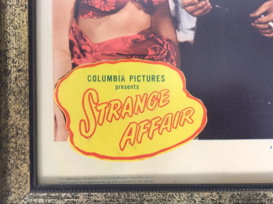 Strange Affair 1944 Movie Poster Lobby Card 'But, Honey! Every Artist Needs A Model!' Featuring Actress Carole Mathews Columbia Pictures Framed 15 X 12 [Photo 2]