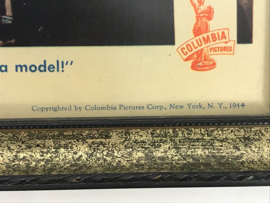 Strange Affair 1944 Movie Poster Lobby Card 'But, Honey! Every Artist Needs A Model!' Featuring Actress Carole Mathews Columbia Pictures Framed 15 X 12 [Photo 8]