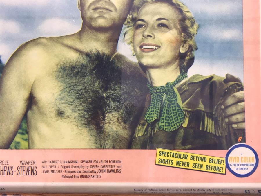 Shark River 1953 Movie Poster Lobby Card Featuring Actress Carole Mathews United Artists Corporation Framed 15 X 12 [Photo 4]