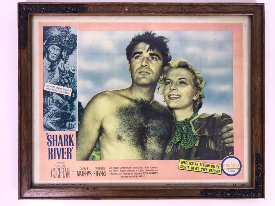 Shark River 1953 Movie Poster Lobby Card Featuring Actress Carole Mathews United Artists Corporation Framed 15 X 12 [Photo 1]