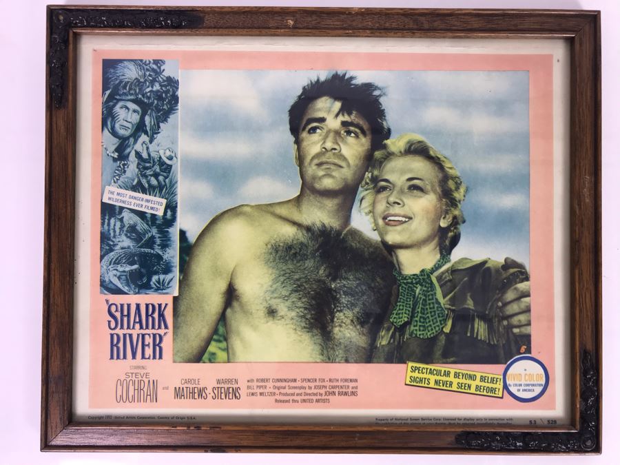 Shark River 1953 Movie Poster Lobby Card Featuring Actress Carole Mathews United Artists Corporation Framed 15 X 12 [Photo 2]