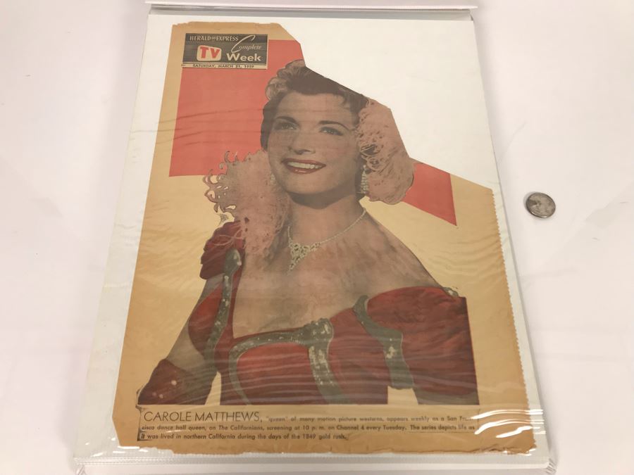 Actress Carole Mathews Personal Scrapbook With Signed Photos And Clippings [Photo 16]