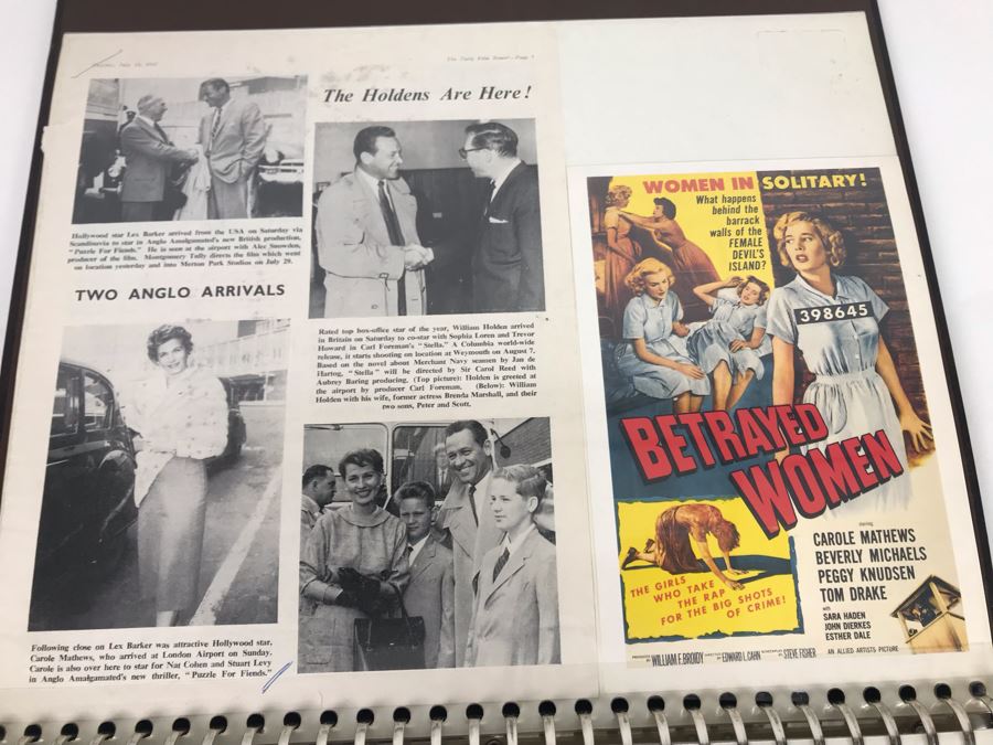 Actress Carole Mathews Personal Scrapbook With Photos And Clippings [Photo 3]