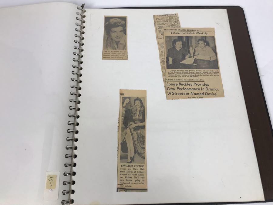 Actress Carole Mathews Personal Scrapbook With Photos And Clippings [Photo 11]